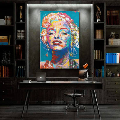 MARILYN MONROE  Modern Art Trendy Canvas Print - Vertical Celebs Canvas Print Artesty   