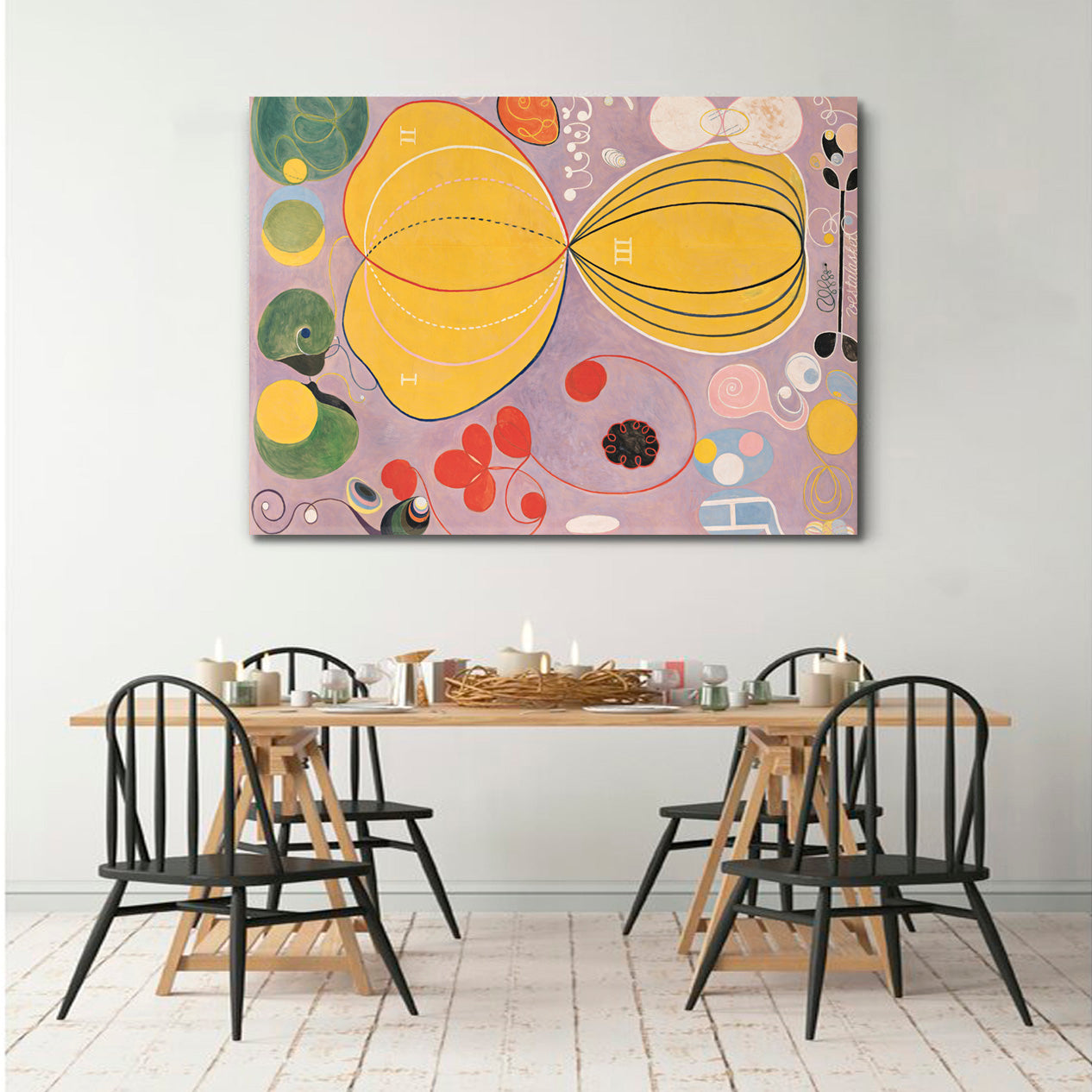 Abstract Impressionism Inspired by Hilma Af Klint Vivid Modernist Abstract Art Print Artesty   