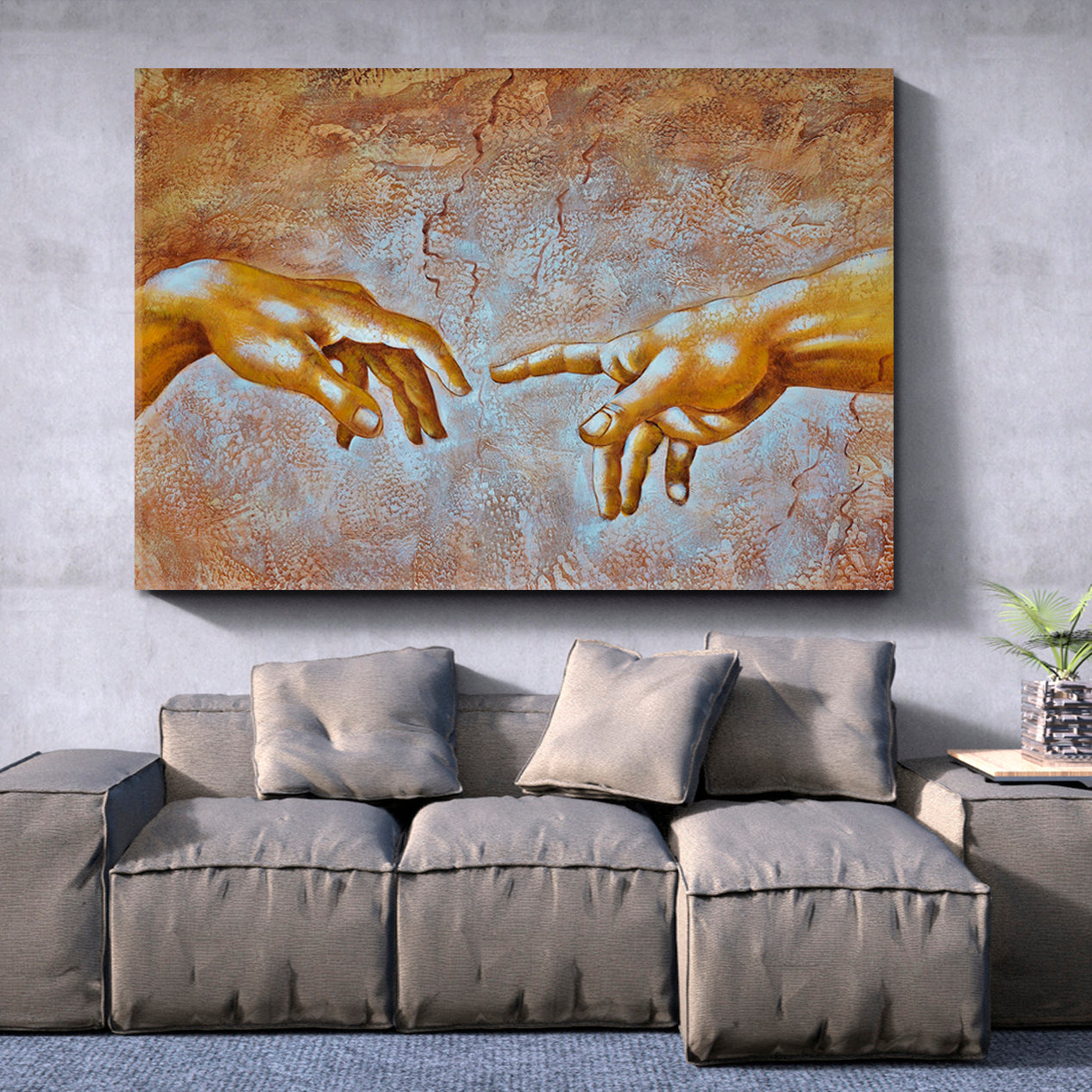GOD IN ART Hand of God Creation of Adam Michelangelo - Artesty.com