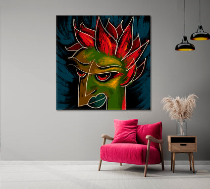 FREE HAIR STYLE Unique Abstract Figurative Contemporary Art Cubist Trendy Large Art Print Artesty   