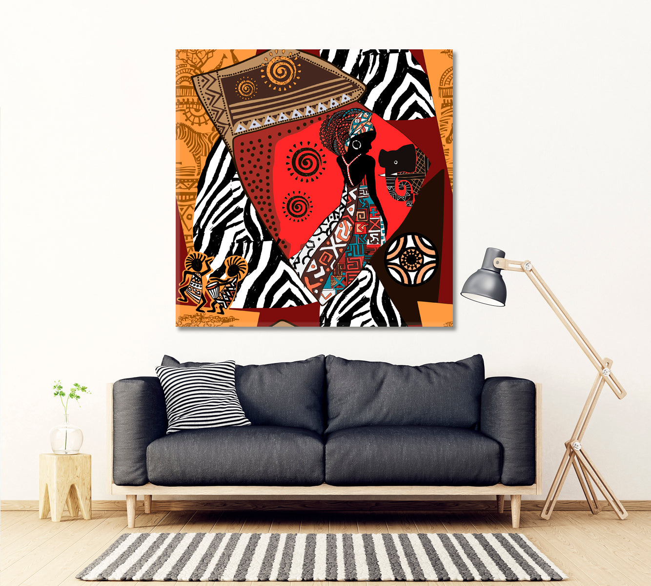 AFRICAN MOTIVES Ethnic Tribal Woman Abstract Modern Art Abstract Art Print Artesty   