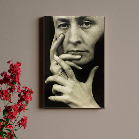 Georgia O'Keeffe Hands Female Painter - Vertical Celebs Canvas Print Artesty 1 Panel 16"x24" 