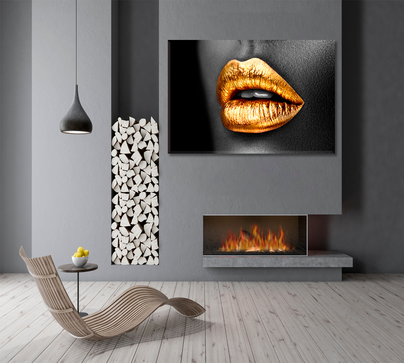 Golden Lipstick Gold Metal Lips Beauty African American Girl Beauty Salon Artwork Prints Artesty   