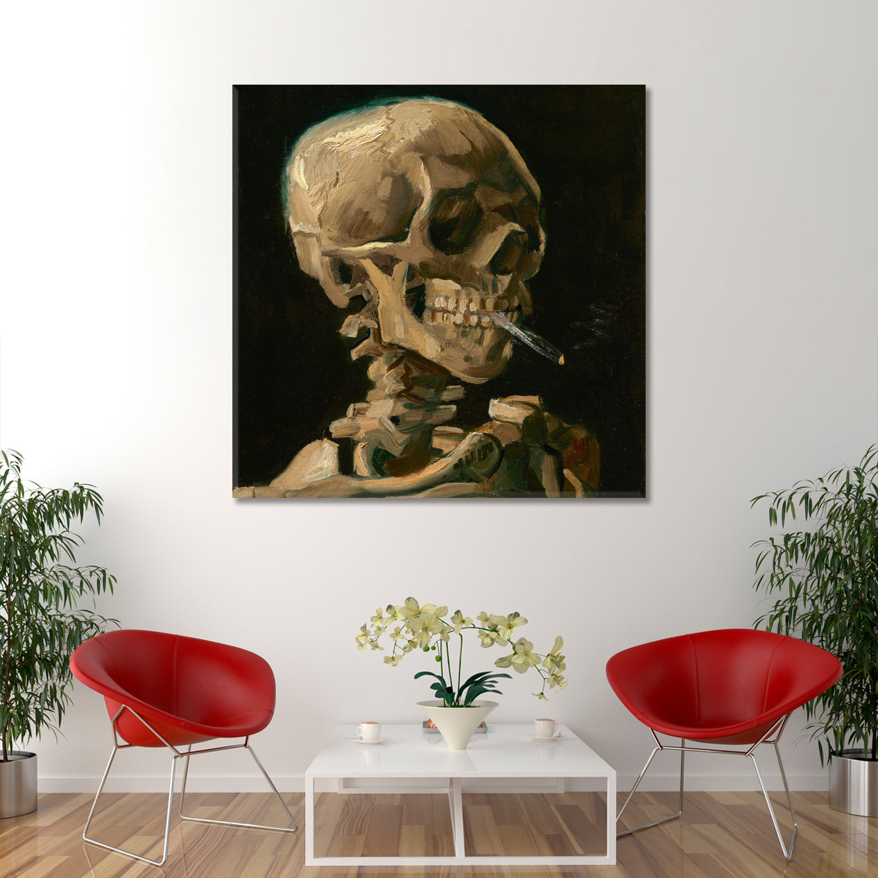 WELL BEING  Skull Of A Skeleton Painting Fine Art Artesty   