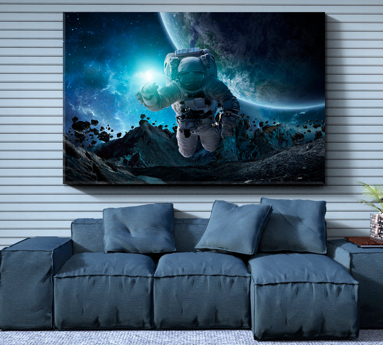 Cosmos Astronaut Space Planets NASA Photography Art Celestial Home Canvas Décor Artesty   