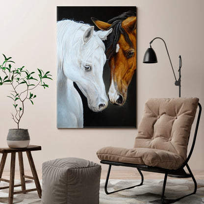 Horses In Love Animals Canvas Print Artesty   