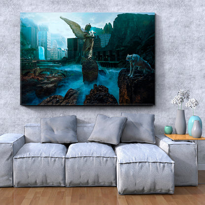 Gothic Fantasy City Contemporary Art Cities Wall Art Artesty   