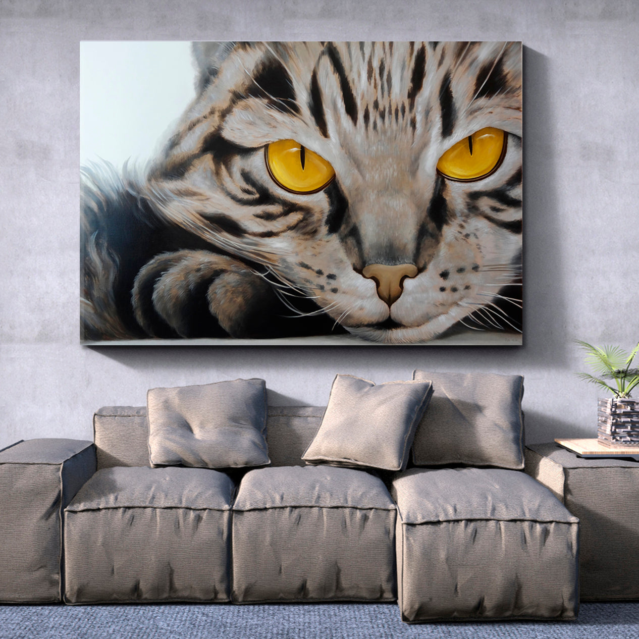 SOFT & FLUFFY Cute Kitty Cat Animals Fine Art Animals Canvas Print Artesty   