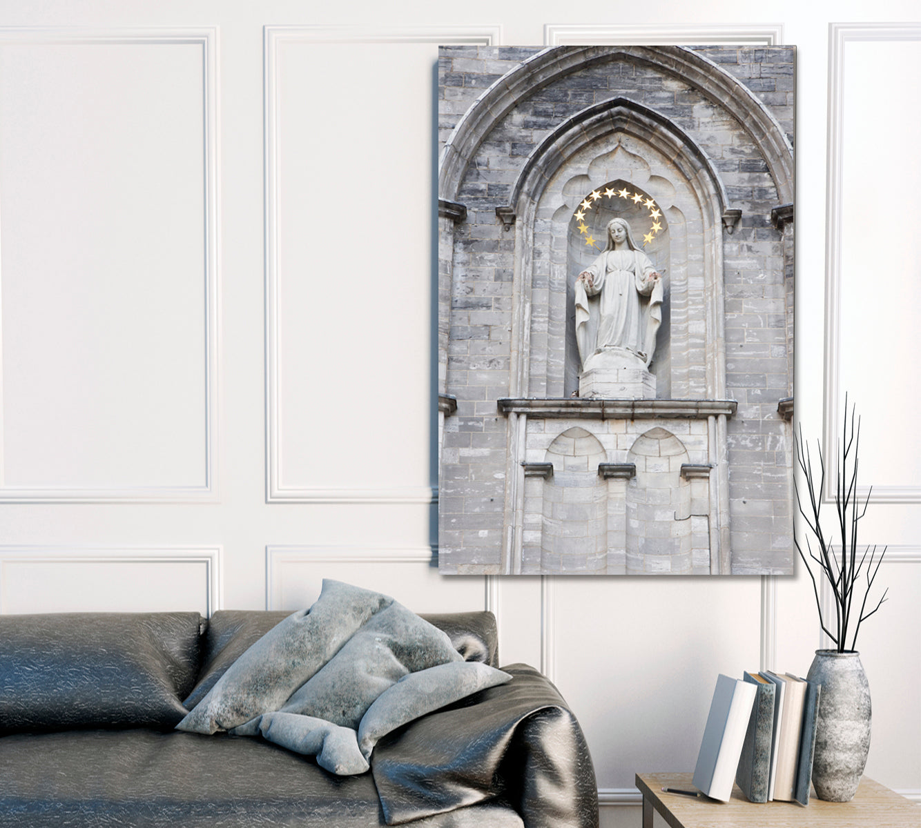 SHRINE Notre-Dame Basilica Historic Old Montreal Canada Canvas Print | Vertical Cities Wall Art Artesty   