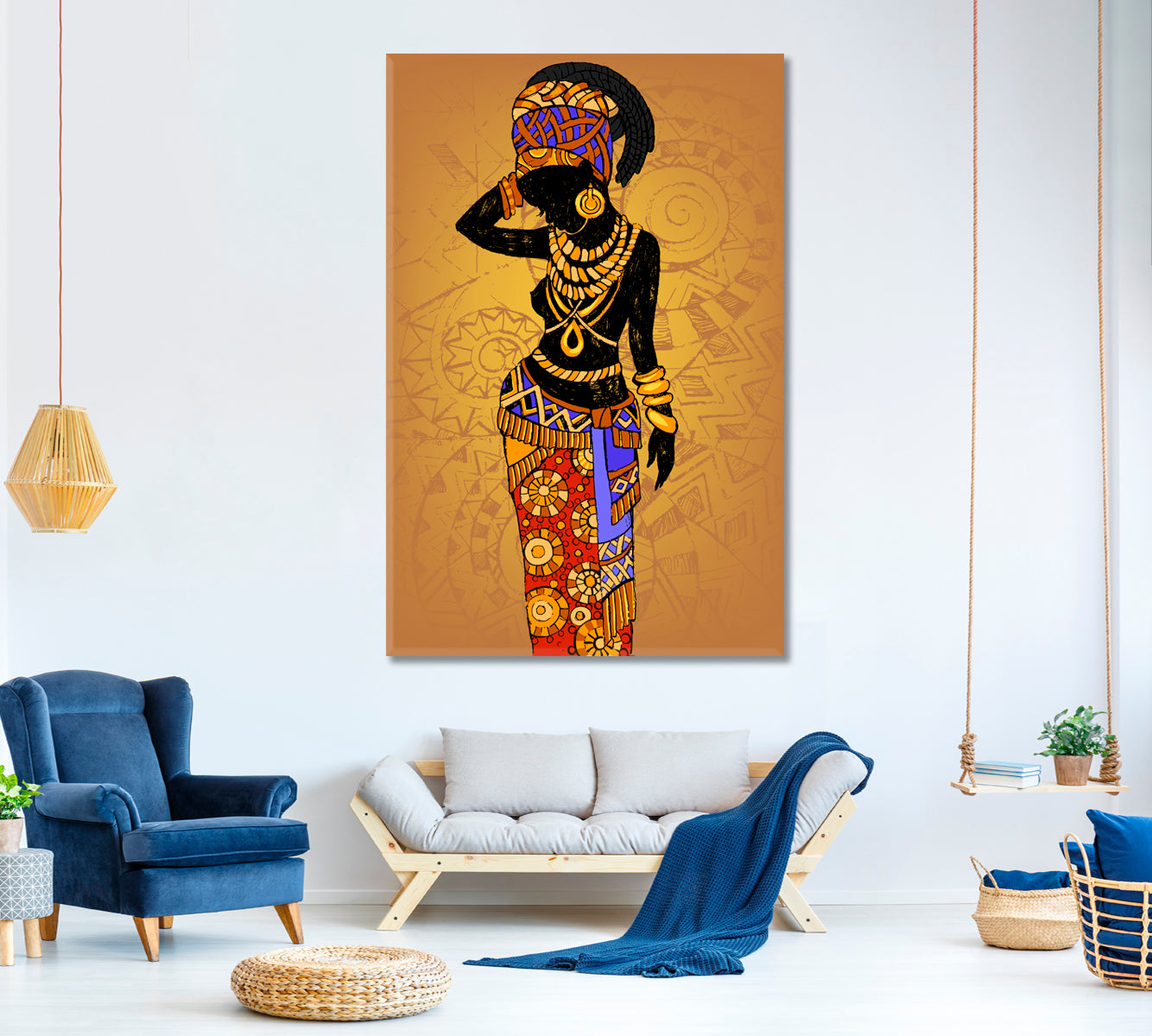 Beautiful Black Woman African Style African Style Canvas Print Artesty   