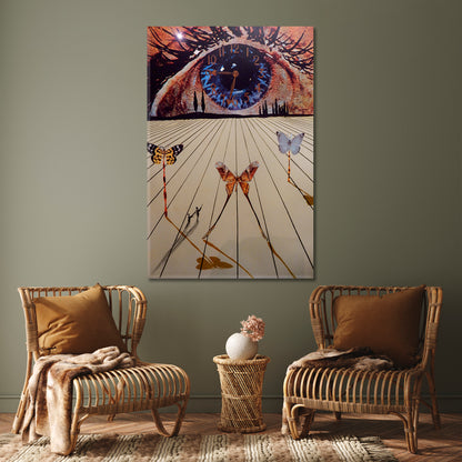 THE EYE OF SURREALIST TIME Salvador Dali Surrealism Style Surreal Fantasy Large Art Print Décor Artesty   