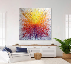 COLORS EXPLOSION Abstract Expressionism Light Rays - S Abstract Art Print Artesty   