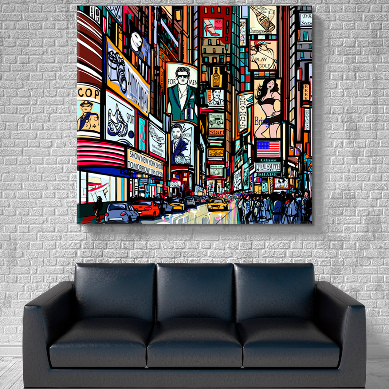 New York City Time Square Downtown NYC Contemporary Style Cities Wall Art Artesty   