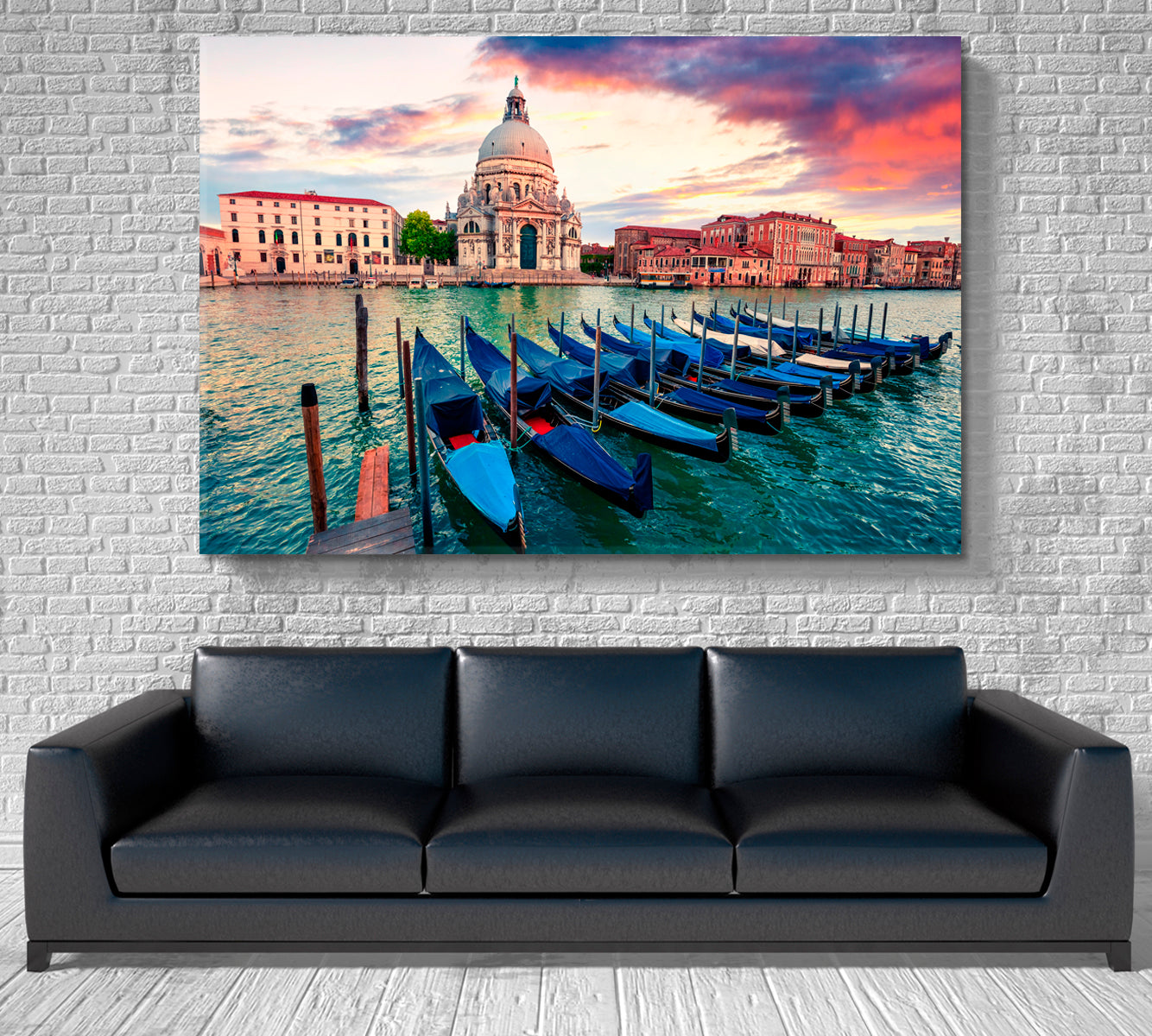 Gondolas Grand Canal Basilica Santa Maria Venice Italy Cities Wall Art Artesty 1 panel 24" x 16" 