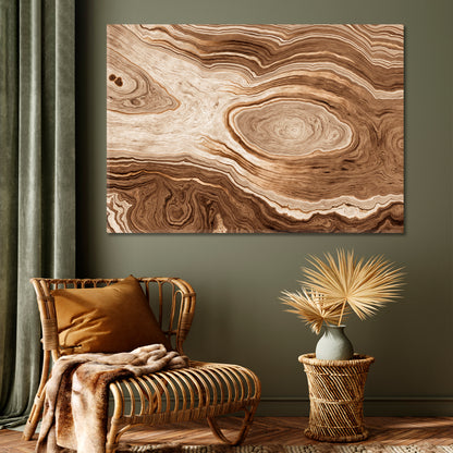 ABSTRACT Wavy Lines Age Growth Rings Oak Big Tree Trunk Slice Cut Woods Abstract Art Print Artesty   