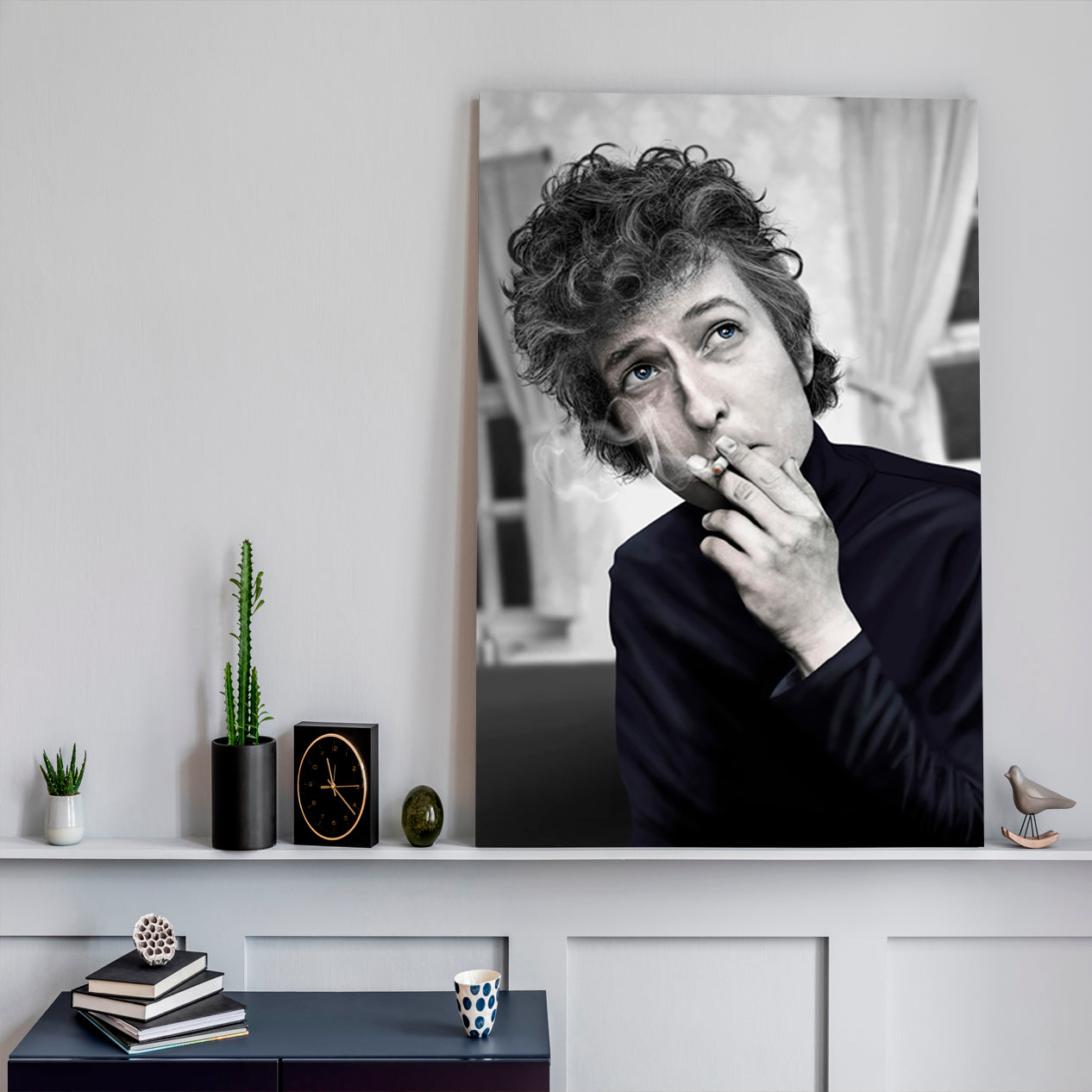 BOB DYLAN Photo Print on Canvas - Vertical Celebs Canvas Print Artesty   