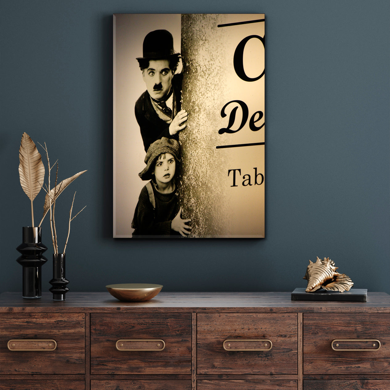 CHARLIE CHAPLIN Film Scene Celebs Canvas Print Artesty   