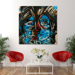 FRIENDS Portrait Abstract Expressionism Abstract Art Print Artesty   