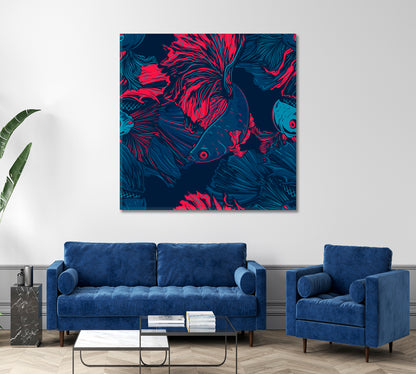 Colorful Betta Fish Artwork Abstract Art Print Artesty   