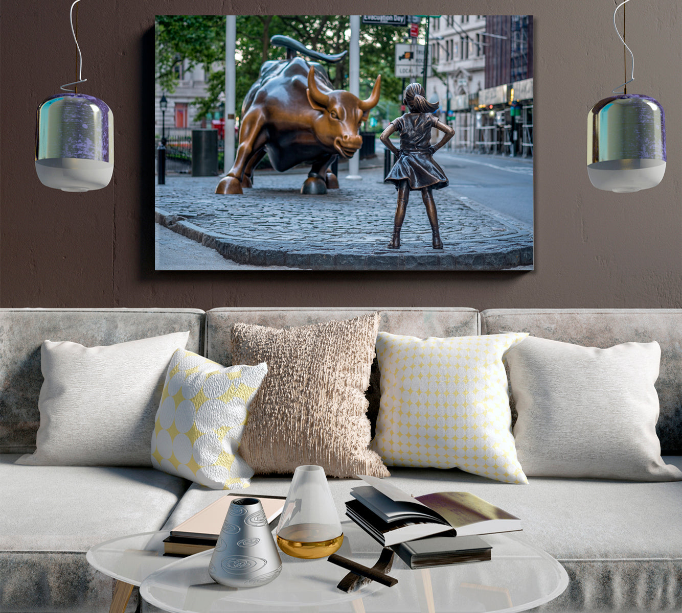 Charging Bull Manhattan New York City Famous Landmark Famous Landmarks Artwork Print Artesty   