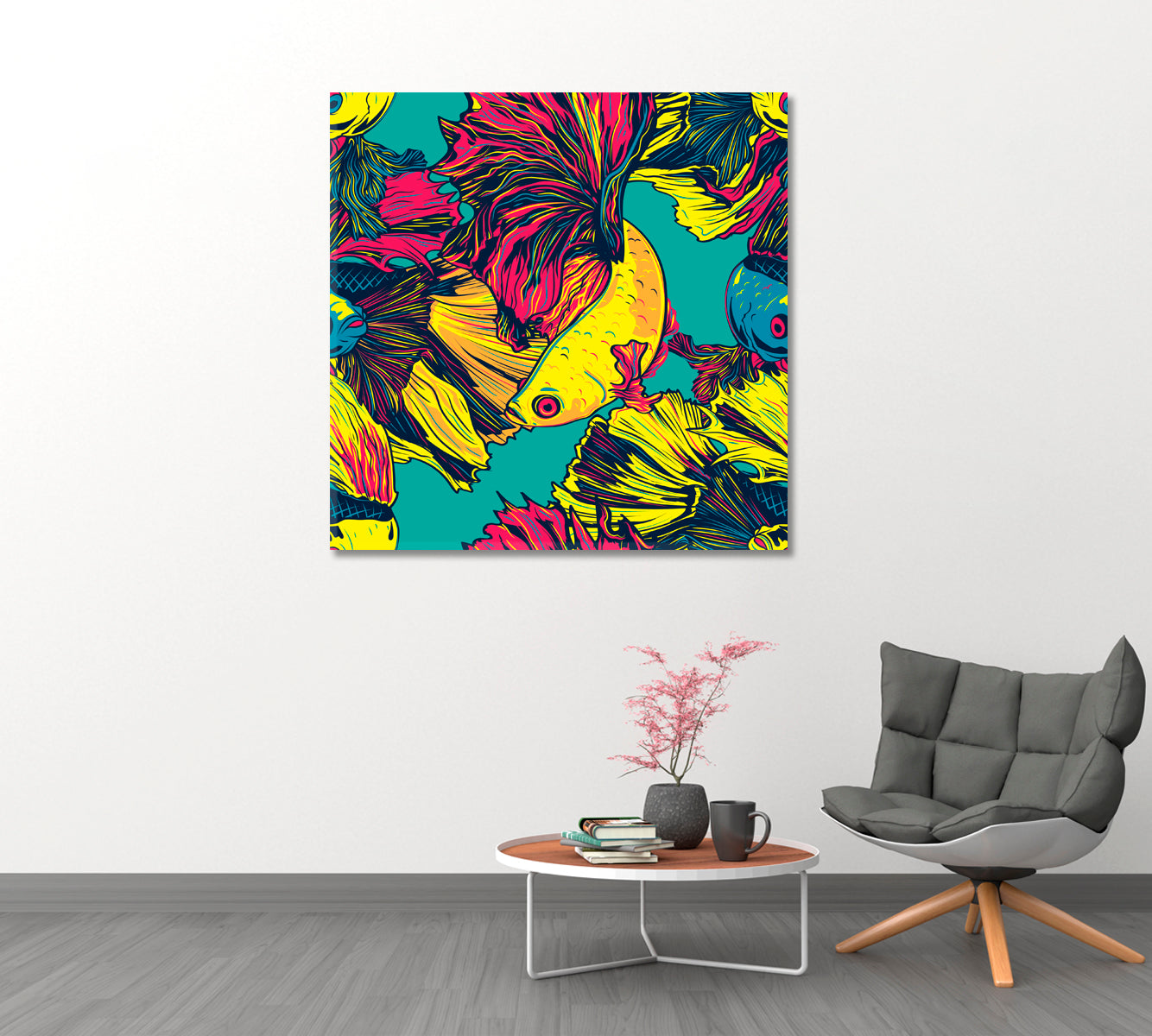 UNDERWATER Abstract Colorful Fish Abstract Art Print Artesty   