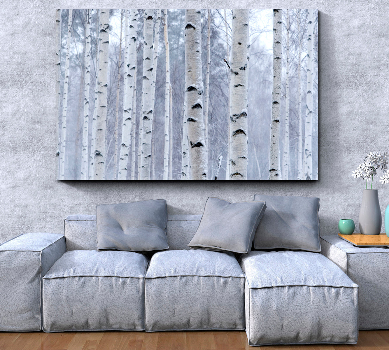 Birch Trees Forest Nature Wall Canvas Print Artesty   