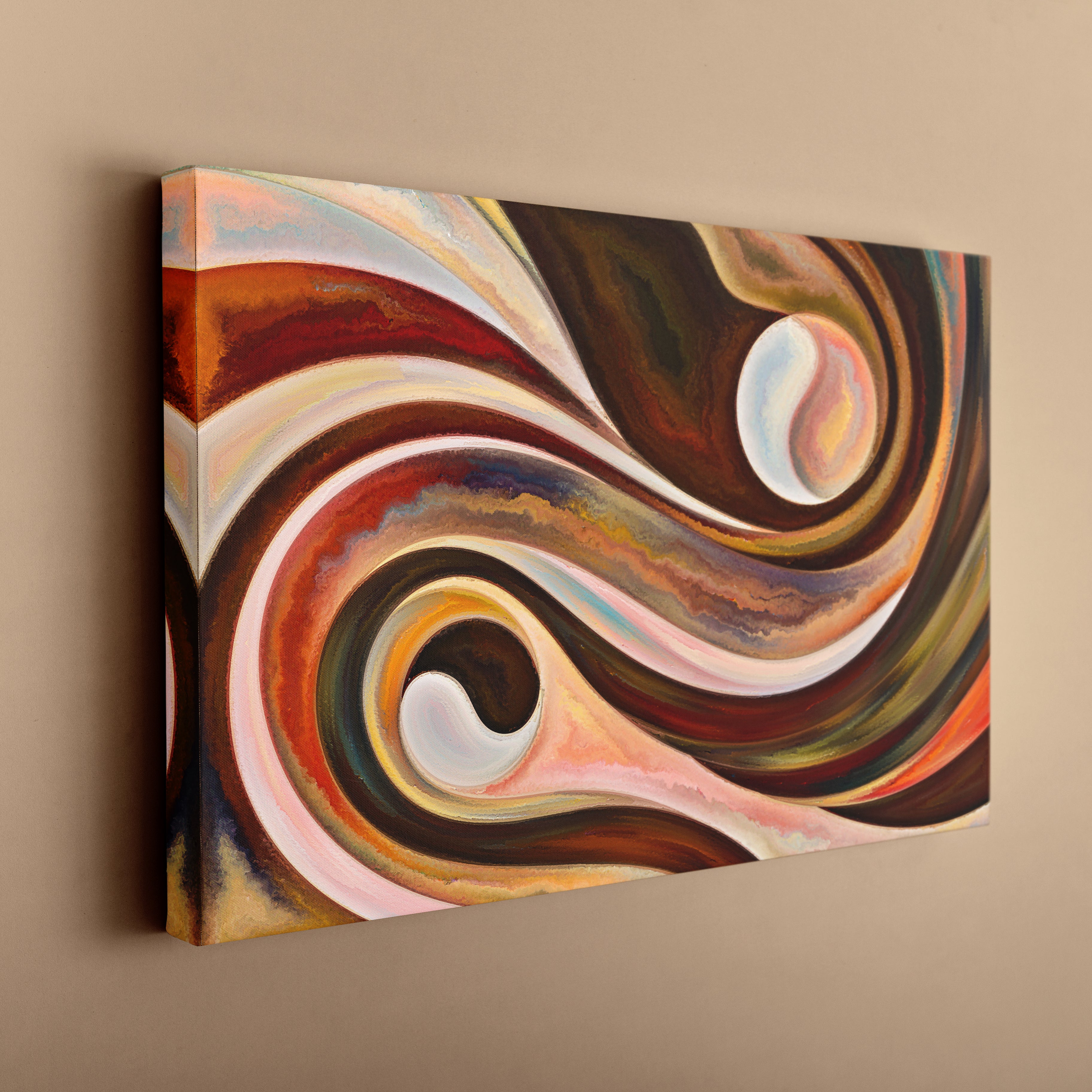 Yin Yang Curves Design and Nature Abstract Art Print Artesty 1 panel 24" x 16" 