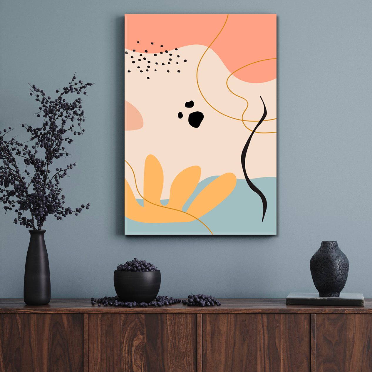 BOHO Modern Abstract Minimalist Earth Tones Aesthetic Style Poster Abstract Art Print Artesty   