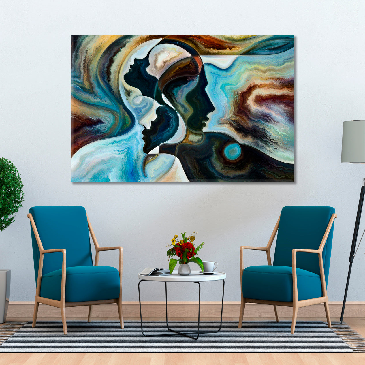 UNITY AND BIRTH OF LIFE Modern Abstract Painting Consciousness Art Artesty   