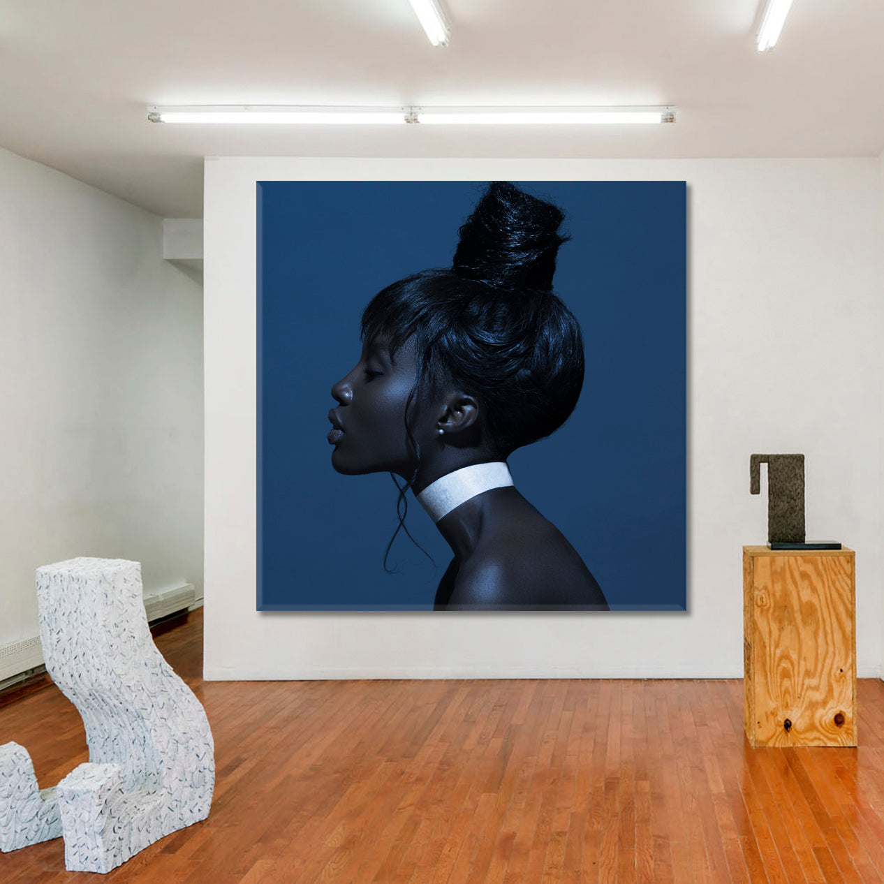 BLUE THOUGHTS Beautiful Black African Women Afrocentric Art - S People Portrait Wall Hangings Artesty   