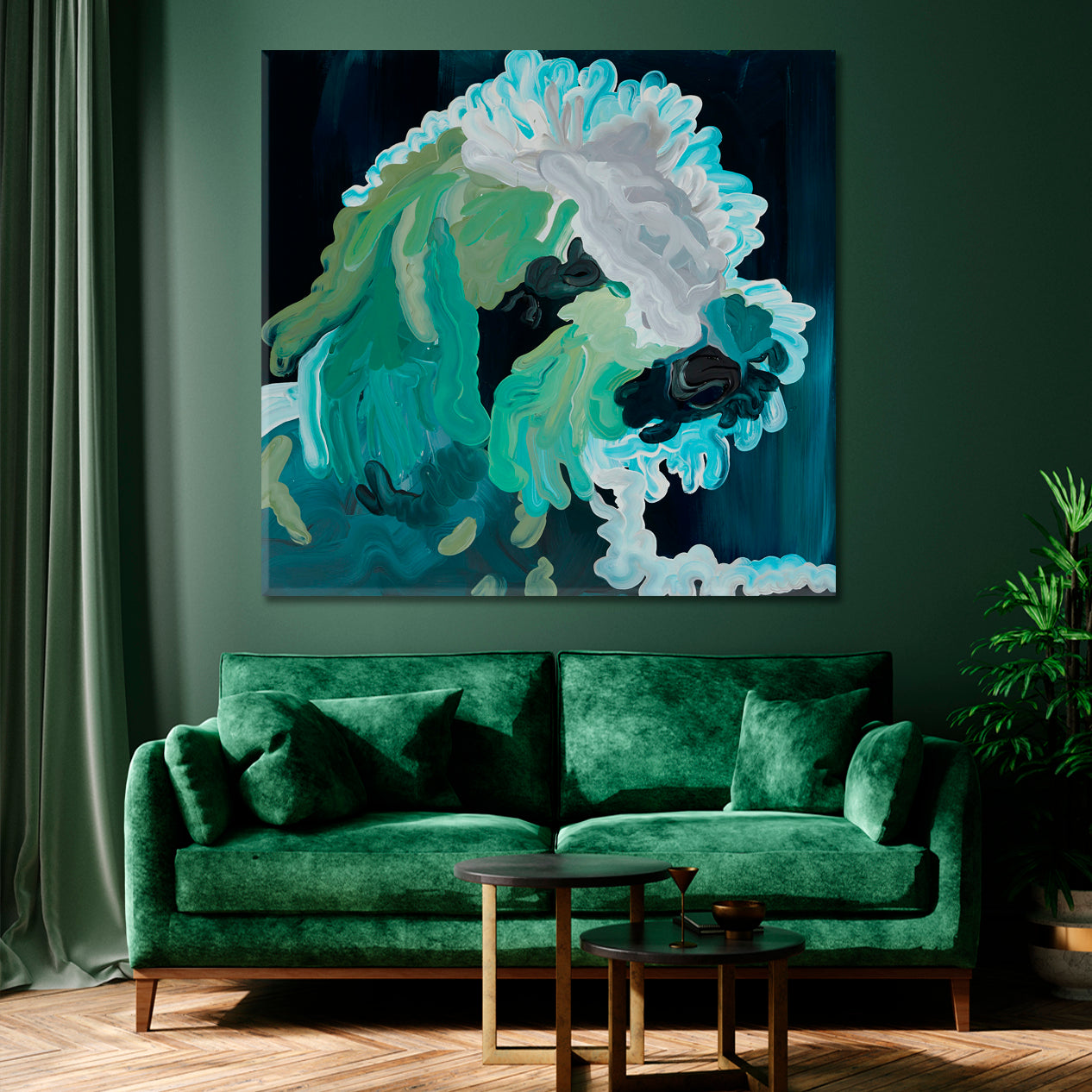 MODERN OBSERVATION AND ABSTRACTION  Teal Turquoise Mint Abstract Art Print Artesty   