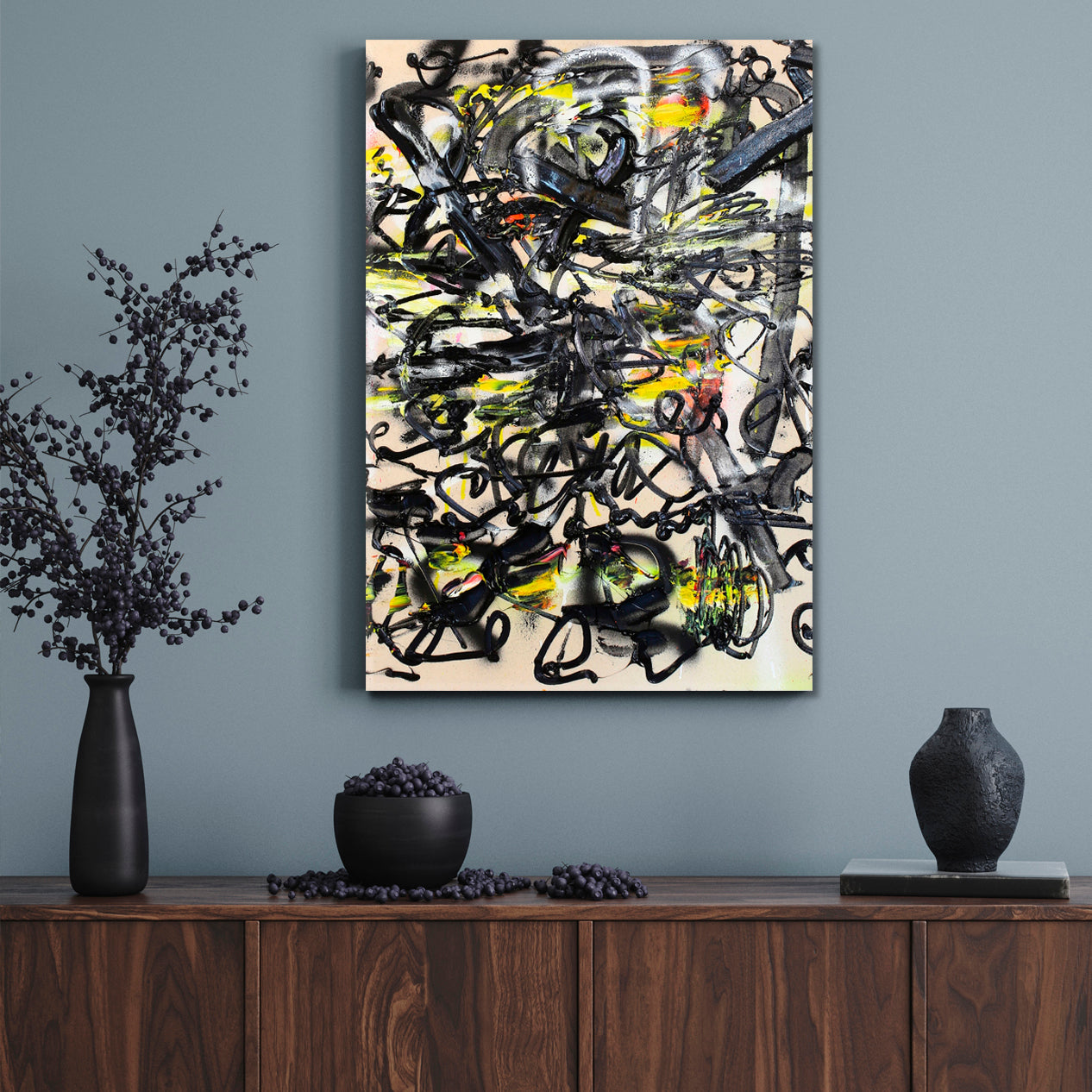 Abstract Expressionism Pollock Motives Abstract Art Print Artesty 1 Panel 16"x24" 