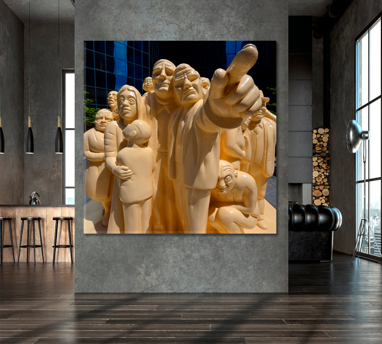 ILLUMINATED CROWD Montreal Canada Urban Architecture - S Cities Wall Art Artesty   