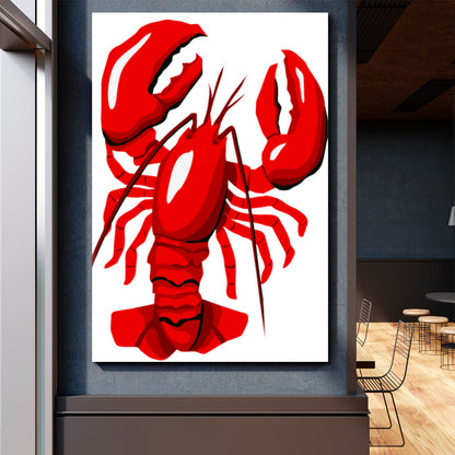 Red Lobster Animals Canvas Print Artesty 1 Panel 16"x24" 