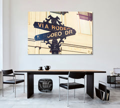 Famous Beverly Hills California United States Rodeo Drive Sign Cities Wall Art Artesty   