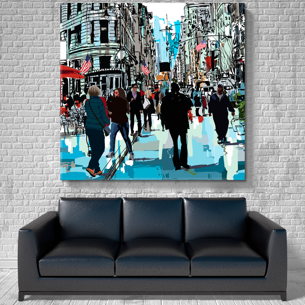 New York City Street Abstract Poster Cities Wall Art Artesty   