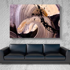 Brown Beige Purple Rough Tough Texture Modern Abstract Art Contemporary Art Artesty 1 panel 24" x 16" 