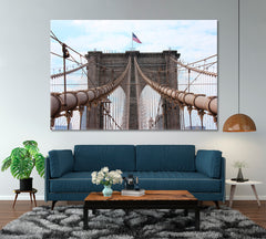 USA Brooklyn Bridge Perspective Photography Canvas Print Cities Wall Art Artesty   