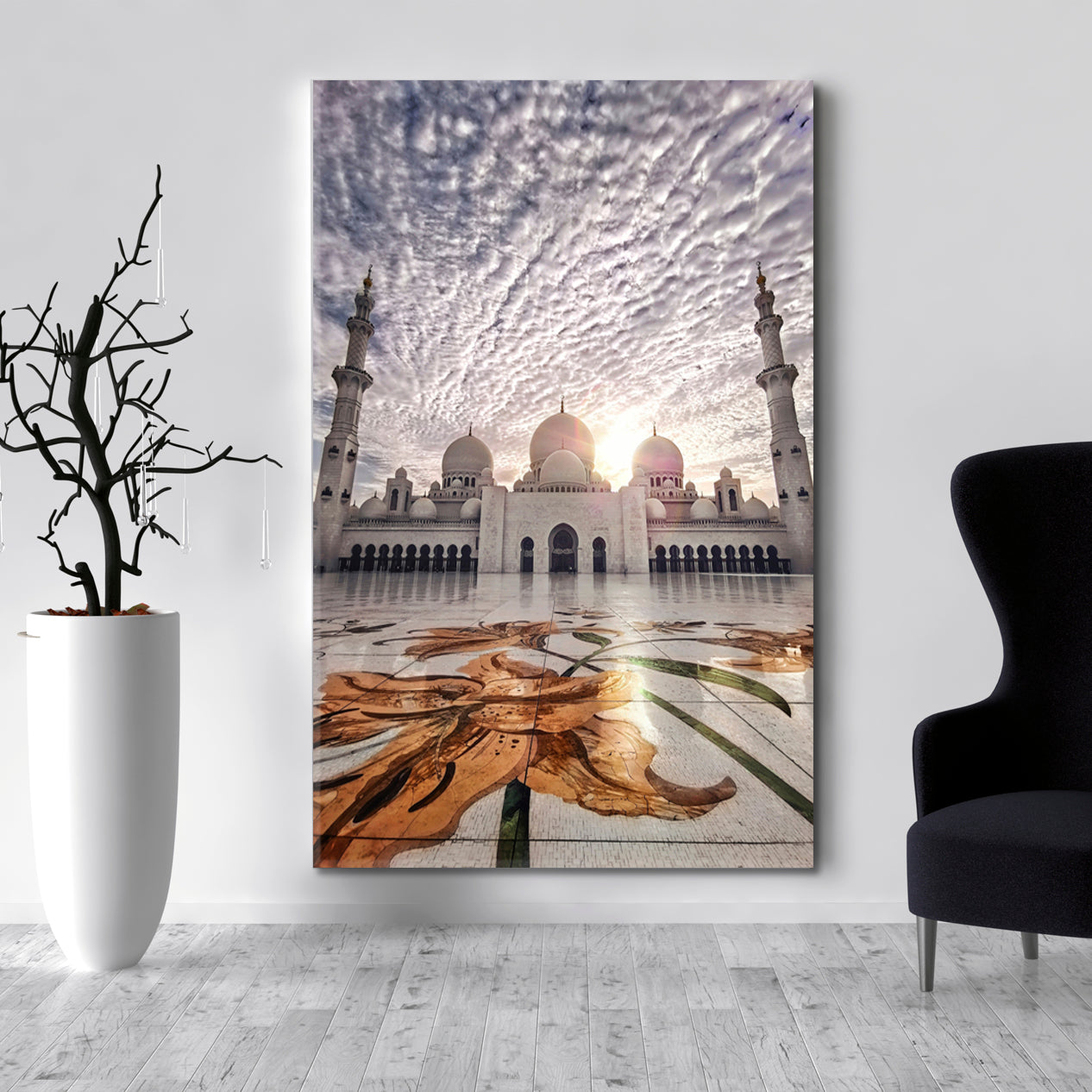 EAST Mosque Abu Dhabi Cities Wall Art Artesty 1 Panel 16"x24" 