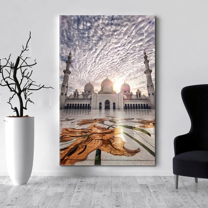 EAST Mosque Abu Dhabi Cities Wall Art Artesty 1 Panel 16"x24" 