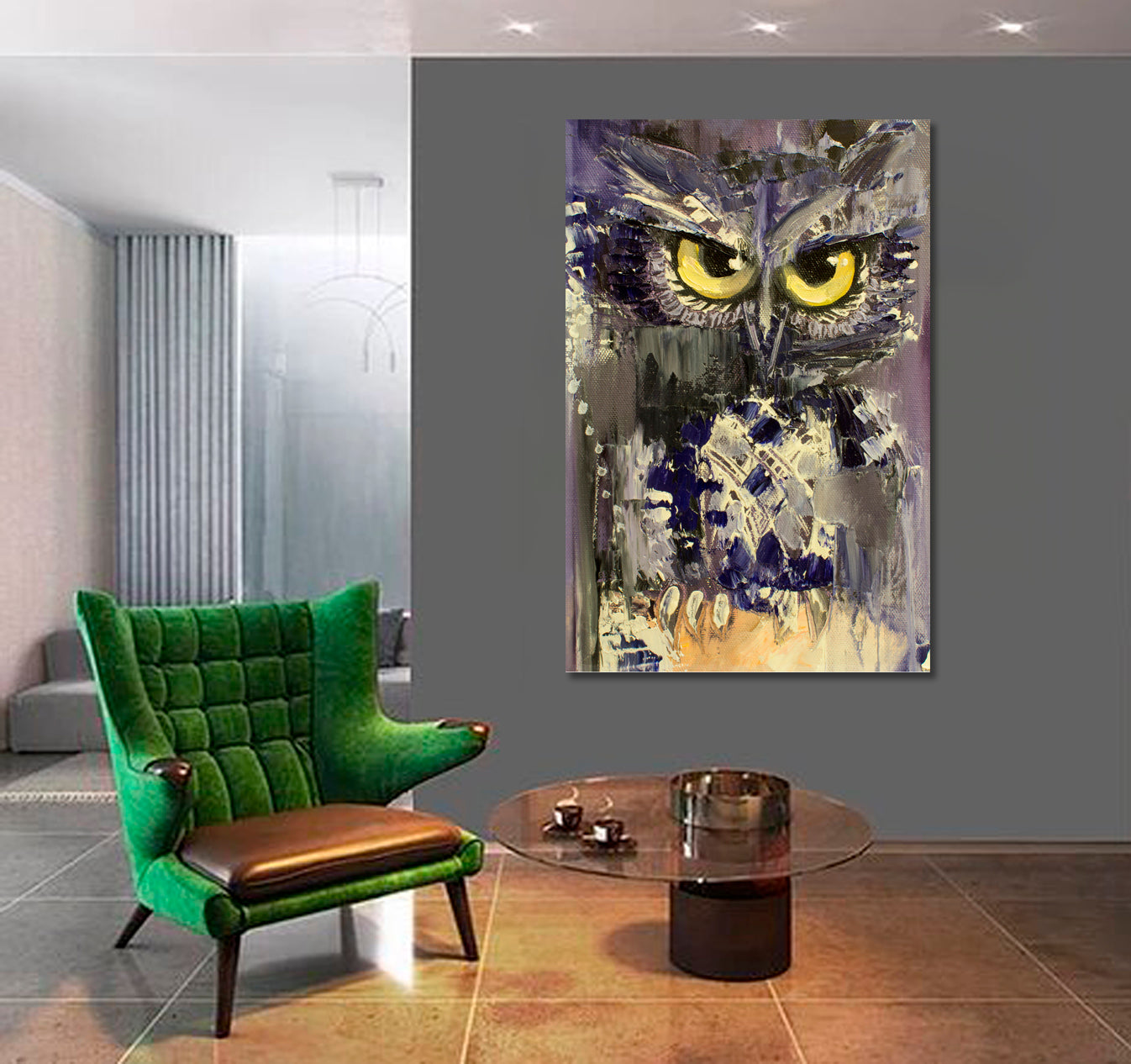 SEARCHLIGHT Cute Owlet - Vertical Animals Canvas Print Artesty 1 Panel 16"x24" 