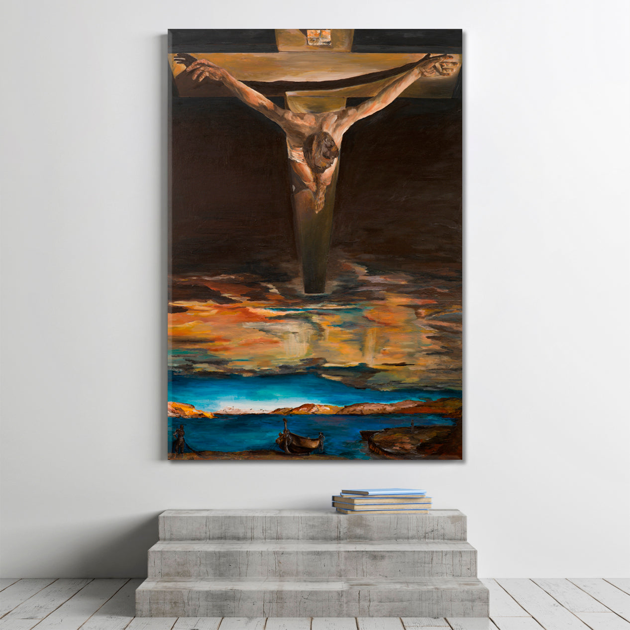 Jesus Christ Saint John of the Cross Inspired By Dali Religious Modern Art Artesty   