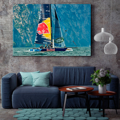 SAILING BOAT Riva del Garda Sailing Racing Tour Transportation Canvas Art Artesty   