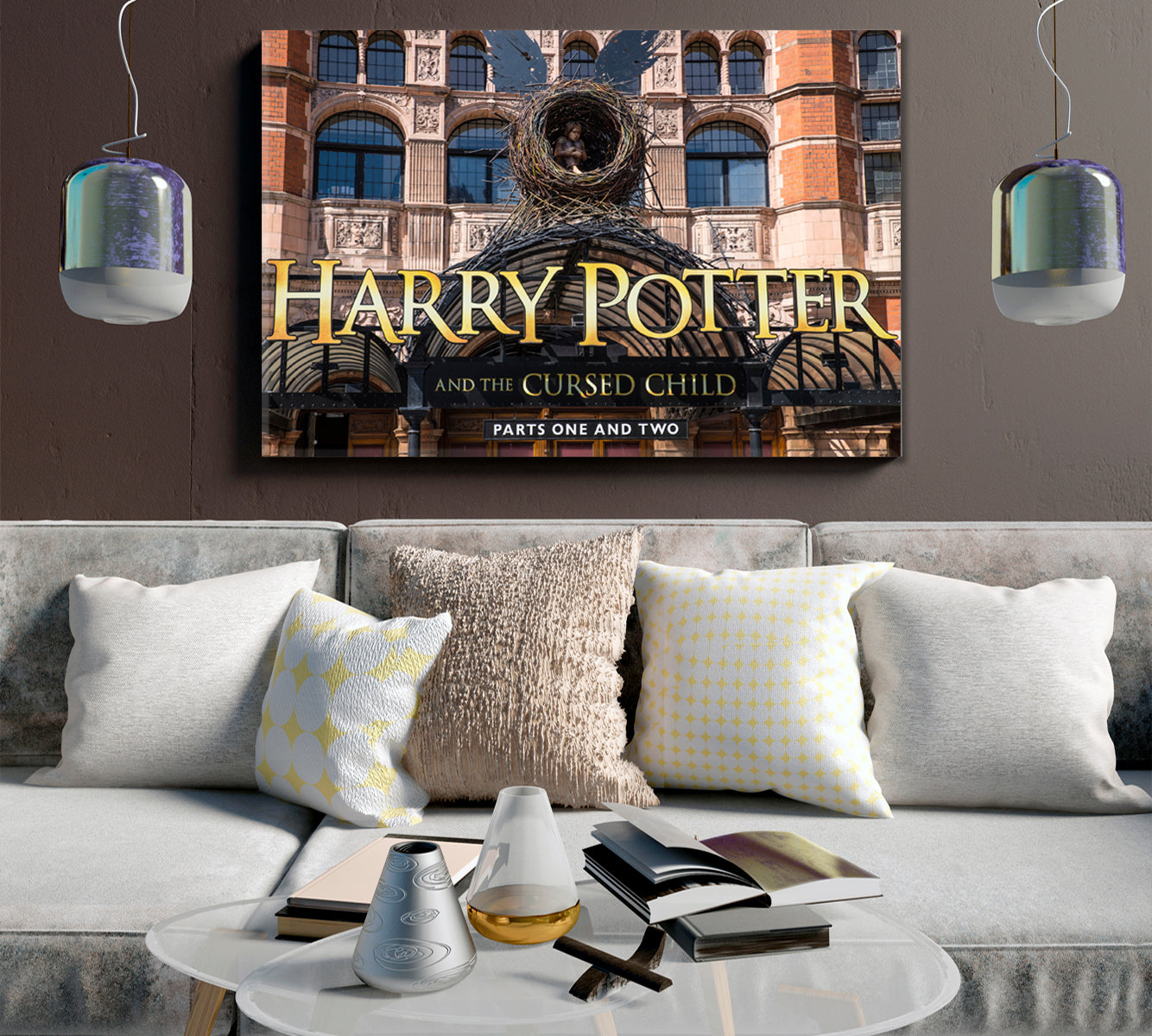 PALACE THEATRE Harry Potter and the Cursed Child London Canvas Print Famous Landmarks Artwork Print Artesty   