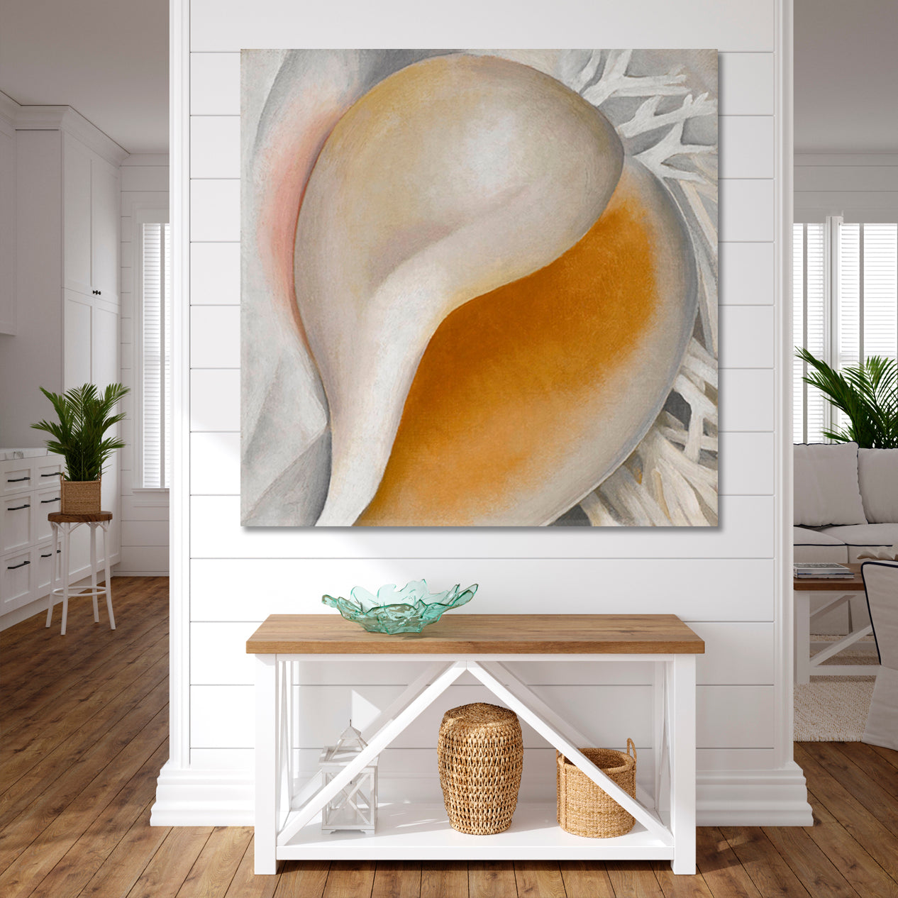 SHELLS Sea Life Natural Instinct Abstract Forms - Square Abstract Art Print Artesty 1 Panel 12"x12" 