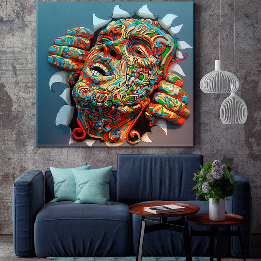 COMBINE INCONGRUOUS Trippy Creative CRAWLING OUT OF FRAME Contemporary Art Artesty   