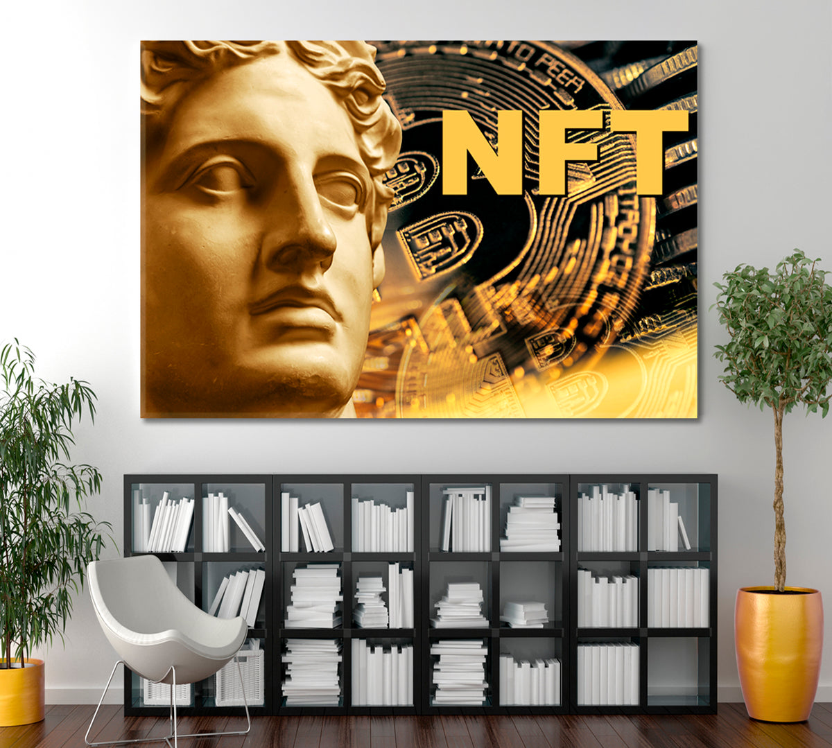 NFT Crypto Art Poster Office Wall Art Canvas Print Artesty 1 panel 24" x 16" 