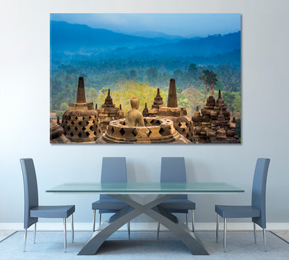 Borobudur Temple Yogyakarta Java Indonesia Ancient Architecture Statue Scenery Landscape Fine Art Print Artesty   