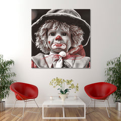 CUTE CLOWN Expressions Fine Art Artesty 1 Panel 12"x12" 