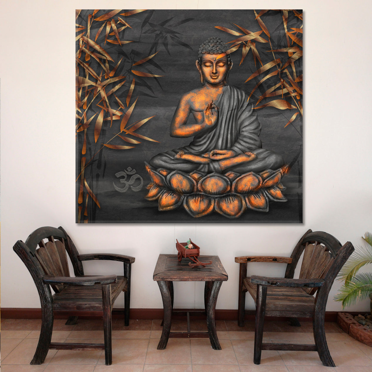 Buddha Lotus Pose Religious Modern Art Artesty   